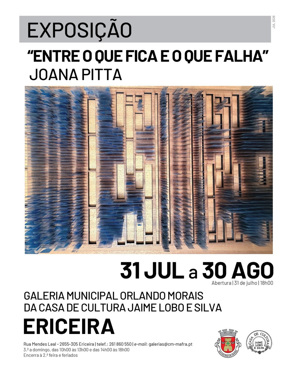 Exposição "Entre o que fica e o que falha" | Joana Pitta