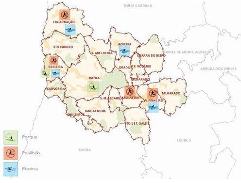 Mapa rede de instalações