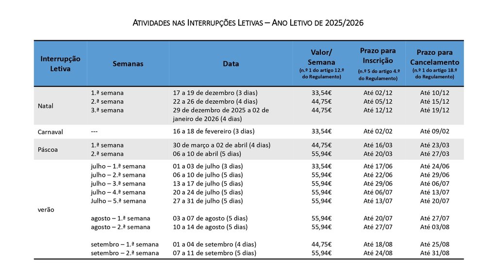 CRONOGRAMA_Atividades nas interrupções letivas 2025-2026