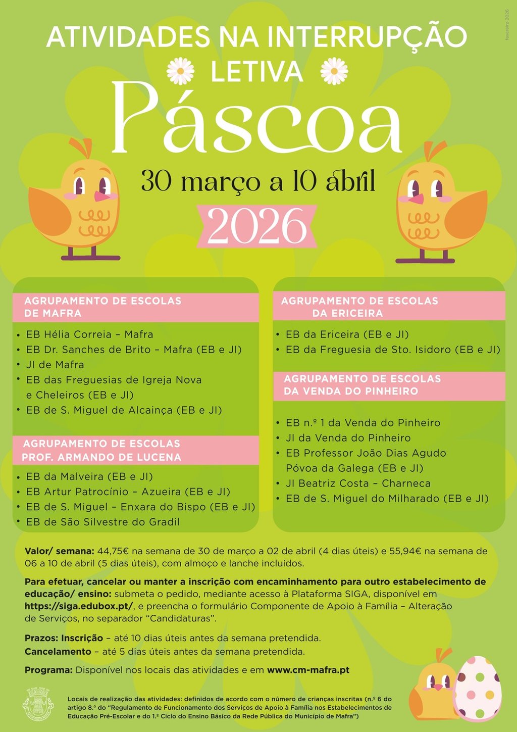 Cartaz AIL P&aacute;scoa 2026 